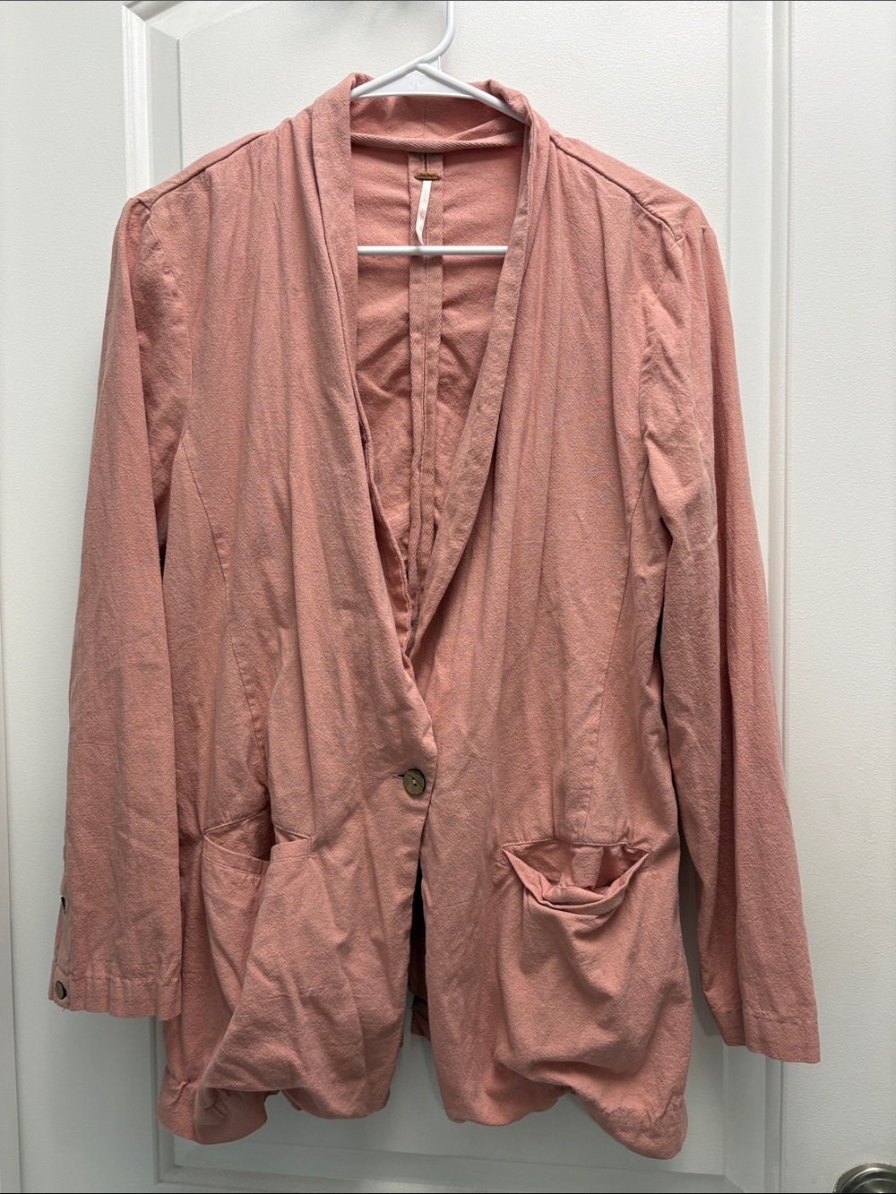 Free People Blush Pink Blazer Size XS